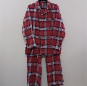 Men's Red Plaid Pajama Set